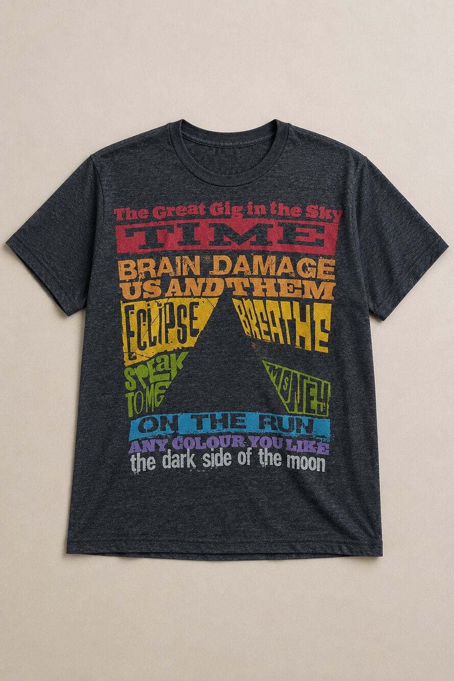 Pink Floyd Dark Side of the Moon Liquid Blue Graphic Tee Size M